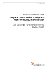 EnergieSchweiz in der 2. Etappe – mehr Wirkung, mehr Nutzen. Die Strategie für EnergieSchweiz 2006–2010
