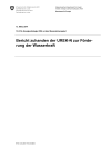 Bericht zuhanden der UREK-N zur Förderung der Wasserkraft