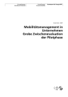 Mobilitätsmanagement in Unternehmen - Grobe Zwischenevaluation der Pilotphase