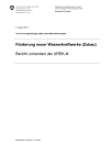 Förderung neuer Wasserkraftwerke (Zubau) - Bericht zuhanden der UREK-N