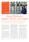 Neue Motoren sparen Strom und Geld