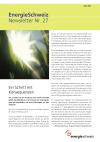 EnergieSchweiz Newsletter Nr. 27