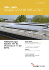 Total solar. Baugenossenschaft setzt Zeichen. 1000 Wohnungen beziehen 40% des Warmwassers von der Sonne