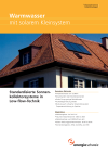 Warmwasser mit solarem Kleinsystem. Standardisierte Sonnenkollektorsysteme in Low-flow-Technik