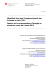 Überblick über den Energieverbrauch der Schweiz im Jahr 2014