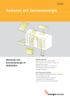 Sanieren mit Sonnenenergie. Nutzung von Sonnenenergie in Gebäuden