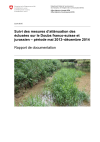 Suivi des mesures d’atténuation des éclusées sur le Doubs franco-suisse et jurassien – période mai 2013 – décembre 2014