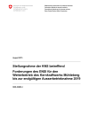 Stellungnahme der KNS betreffend Forderungen des ENSI für den Weiterbetrieb des Kernkraftwerks Mühleberg bis zur endgültigen Ausserbetriebnahme 2019