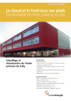 Le chaud et le froid sous nos pieds. Confortable en hiver comme en été. Chauffage et climatisation de l‘école primaire de Fully