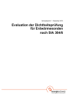 Evaluation der Dichtheitsprüfung für Erdwärmesonden nach SIA 384/6