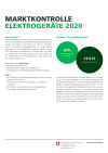 Kontrollen Energieetiketten und Mindestanforderungen bei Elektrogeräten in der Schweiz 2020