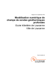 Modélisation numérique de champs de sondes géothermiques profondes: Ecole hôtelière de Lausanne, Ville de Lausanne