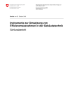 Instrumente zur Umsetzung von Effizienzmassnahmen in der Gebäudetechnik