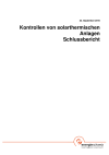 Kontrollen von solarthermischen Anlagen