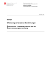 Erläuterung der einzelnen Bestimmungen; Änderung der Energieverordnung und der Stromversorgungsverordnung