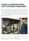 Damit Klimaanlagen Luft effizient bewegen