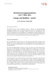 Workshop Energieperspektiven 2035 / 2050: "Energie und Mobilität – wohin?"