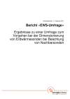 Bericht «EWS-Umfrage» - Ergebnisse zu einer Umfrage zum Vorgehen bei der Dimensionierung von Erdwärmesonden bei Beachtung von Nachbarsonden