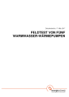 Feldtest von fünf Warmwasser-Wärmepumpen