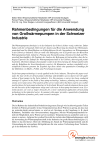 Rahmenbedingungen für die Anwendung von Grosswärmepumpen in der Schweizer Industrie
