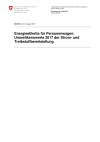 Energieetikette für Personenwagen: Umweltkennwerte 2017 der Strom- und Treibstoffbereitstellung