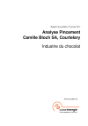 Analyse Pincement Camille Bloch SA, Courtelary