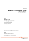 Merkblatt «Stagnation sicher beherrschen»