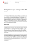 Wichtigste Neuerungen im Energierecht ab 2018