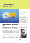 EnergieSchweiz Newsletter Nr. 22