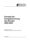 Konzept der Energieforschung des Bundes 2000-2003