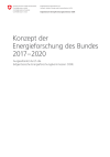 Konzept der Energieforschung des Bundes 2017 – 2020