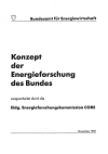 Konzept der Energieforschung des Bundes 1988 bis 1992