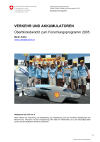 Verkehr und Akkumulatoren, Überblicksbericht zum Forschungsprogramm 2005