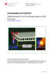 Programm Elektrizität - Überblicksbericht zum Forschungsprogramm 2005