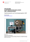 Programm Elektrizitätstechnologien und -anwendungen - Überblicksbericht zum Forschungsprogramm 2007