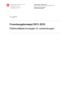 Forschungskonzept 2013–2016 |  Elektrizitätstechnologien & -anwendungen