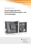 Forschungsprogramm Elektrizitätstechnologien und -anwendungen - Überblicksbericht 2012