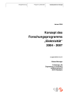 Konzept des Forschungsprogramms "Elektrizität" 2004 - 2007