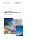 Forschungsprogramm Energie‐Wirtschaft‐Gesellschaft (EWG) - Konzept 2013‐2016