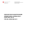 Energieforschungsprogramm Wärmepumpen, Wärme-Kraft-Kopplung, Kälte für die Jahre 2008–2011
