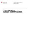 Forschungsprogramm Kerntechnik und Nukleare Sicherheit - Synthesebericht 2009 des BFE-Programmleiters
