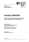 Konzept 2000/2003 für das F+E- und das P+D-Programm im Bereich Umgebungswärme, Wärme-Kraft-Kopplung