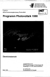 Programm Photovoltaik 1998 - Überblicksbericht
