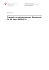 Energieforschungsprogramm Geothermie für die Jahre 2008–2012