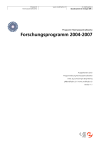 Programm Kleinwasserkraftwerke: Forschungsprogramm 2004-2007