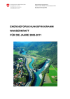 Energieforschungsprogramm Wasserkraft für die Jahre 2008-2011