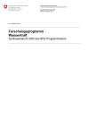 Forschungsprogramm Wasserkraft - Synthesebericht 2009 des BFE-Programmleiters