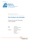 Free Cooling in der Klimakälte - Untersuchung des Potentials in der Schweiz