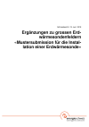 Ergänzungen zu grossen Erdwärmesondenfeldern «Mustersubmission für die Installation einer Erdwärmesonde»