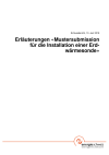 Erläuterungen «Mustersubmission für die Installation einer Erdwärmesonde»